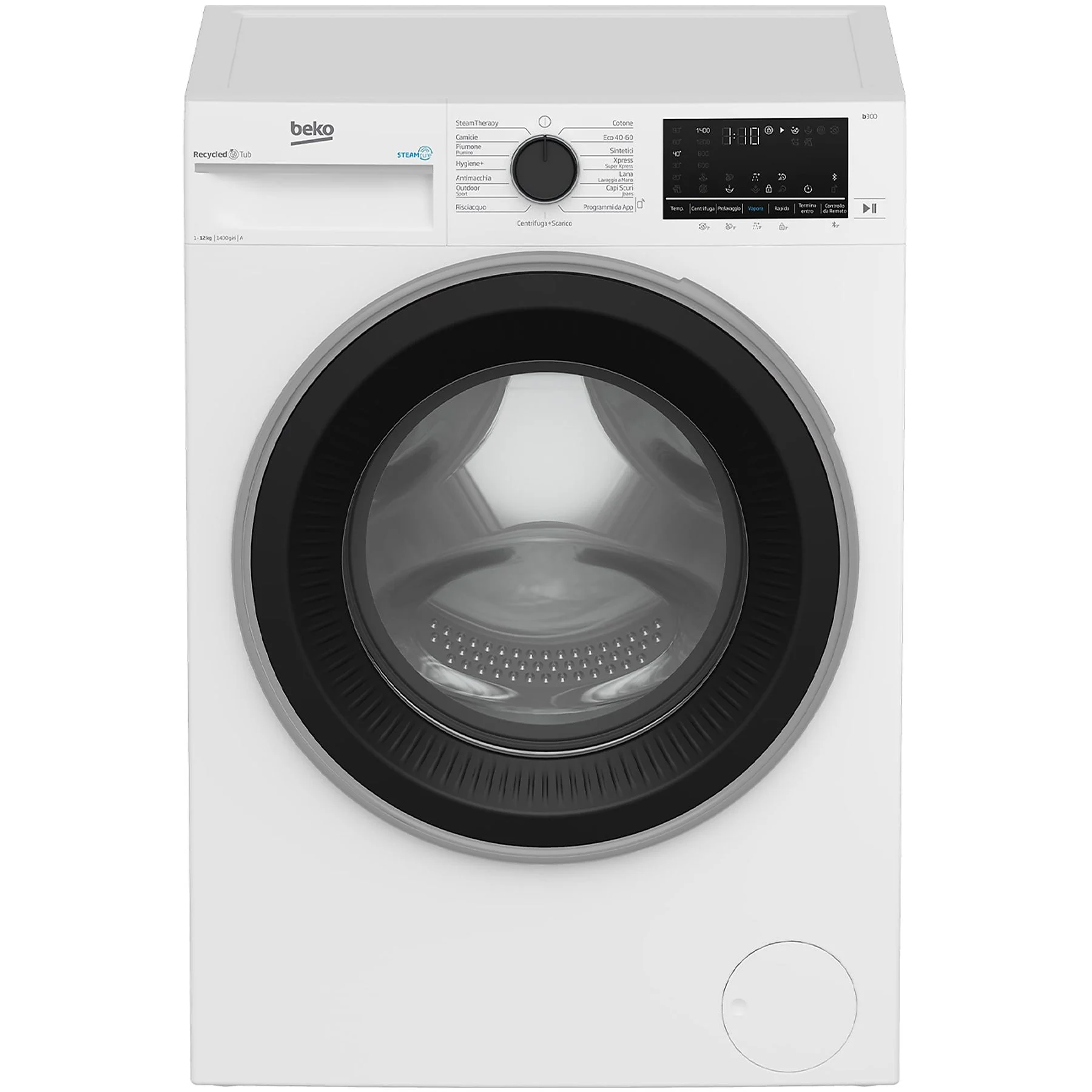 BEKO BWT3124S LAVATRICE, Caricamento frontale, 12 kg, 60 cm, Classe A