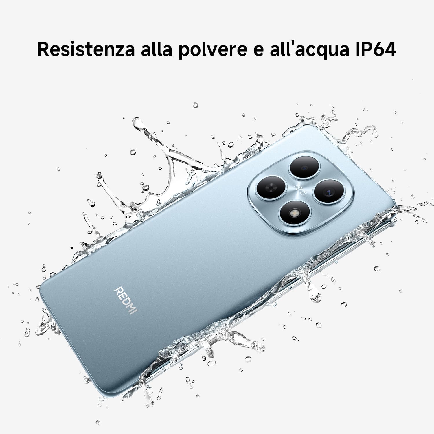 XIAOMI Redmi Note 15, Smartphone 8+256GB, Batteria da 6000 mAh, Resistenza all’acqua, Fotocamera super nitida da 108 MP, Display FHD+ da 6,77", Blu Ghiacciaio, Garanzia 2 anni, Caricatore non incluso - immagine 8